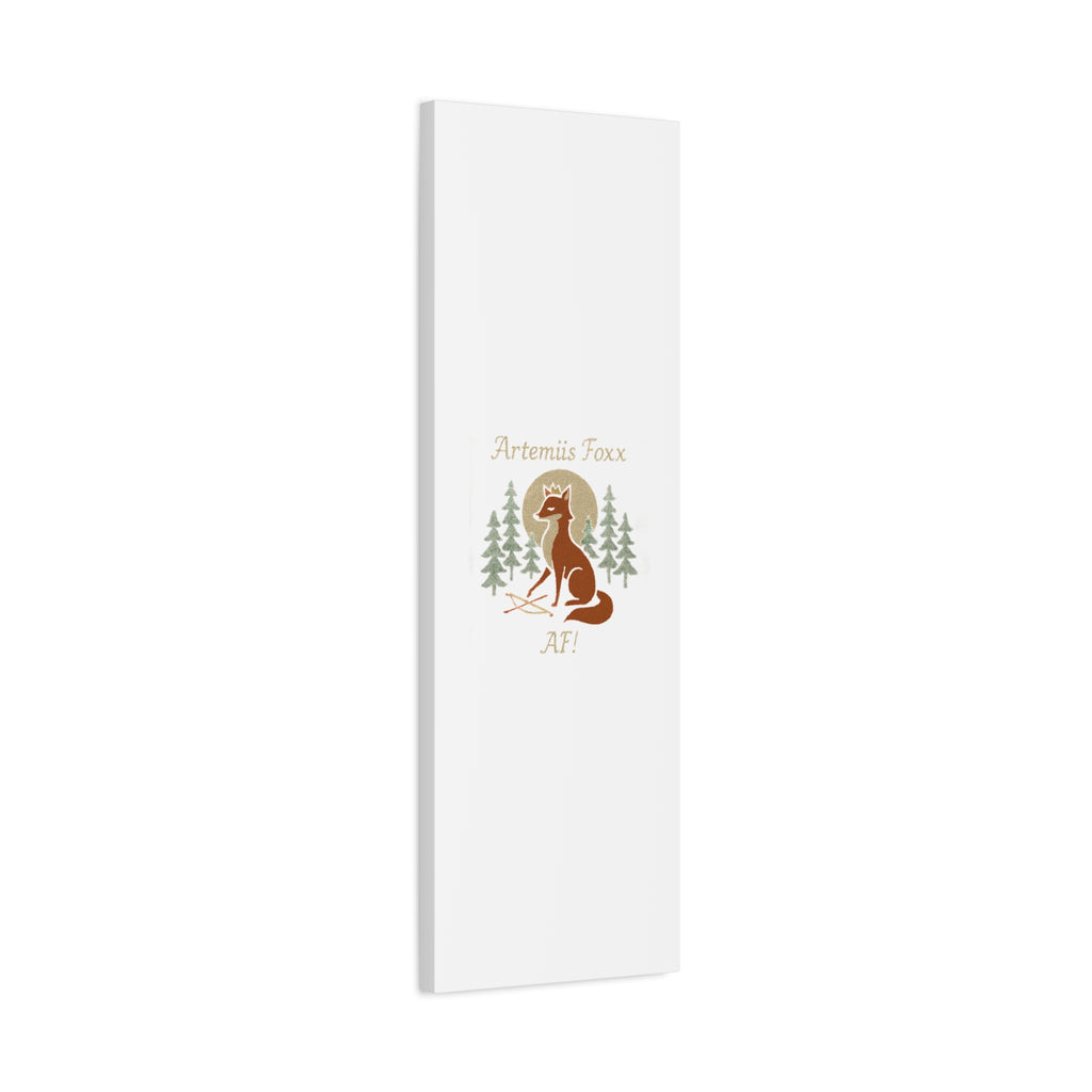 Artemiis Foxx crown fox illustration Matte Canvas