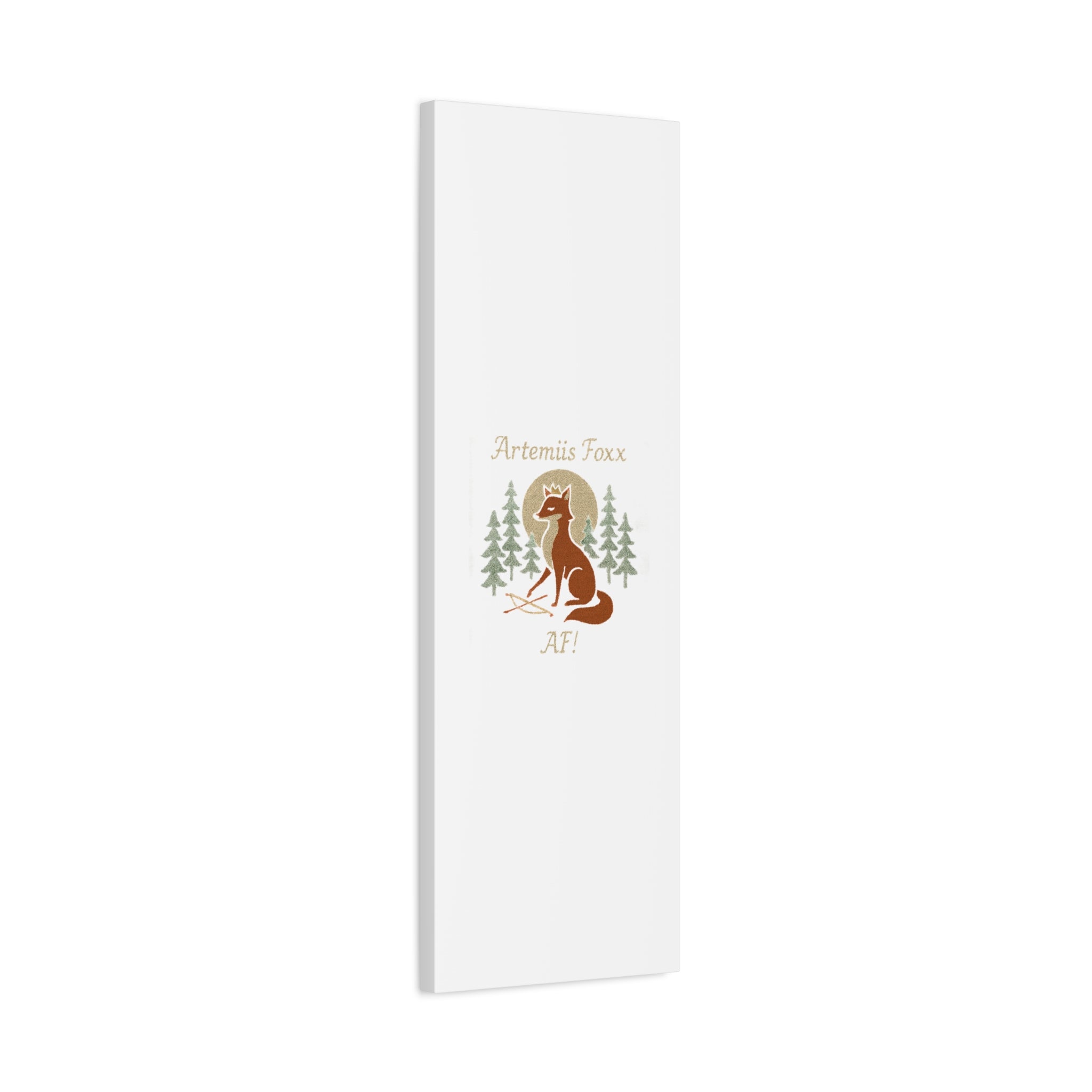 Artemiis Foxx crown fox illustration Matte Canvas